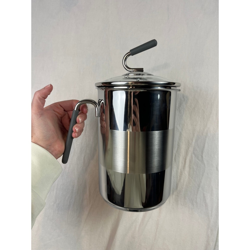 Kuhn Rikon 4th Burner Pot 18/10 Stainless Steel Steamer Basket 12 Cup 3qt